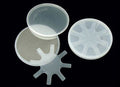 Cleanroom Class 100 1" Dia. Single Wafer Carrier Box - including Cover & Spring - 50 sets/pck - SP5-S1-C100